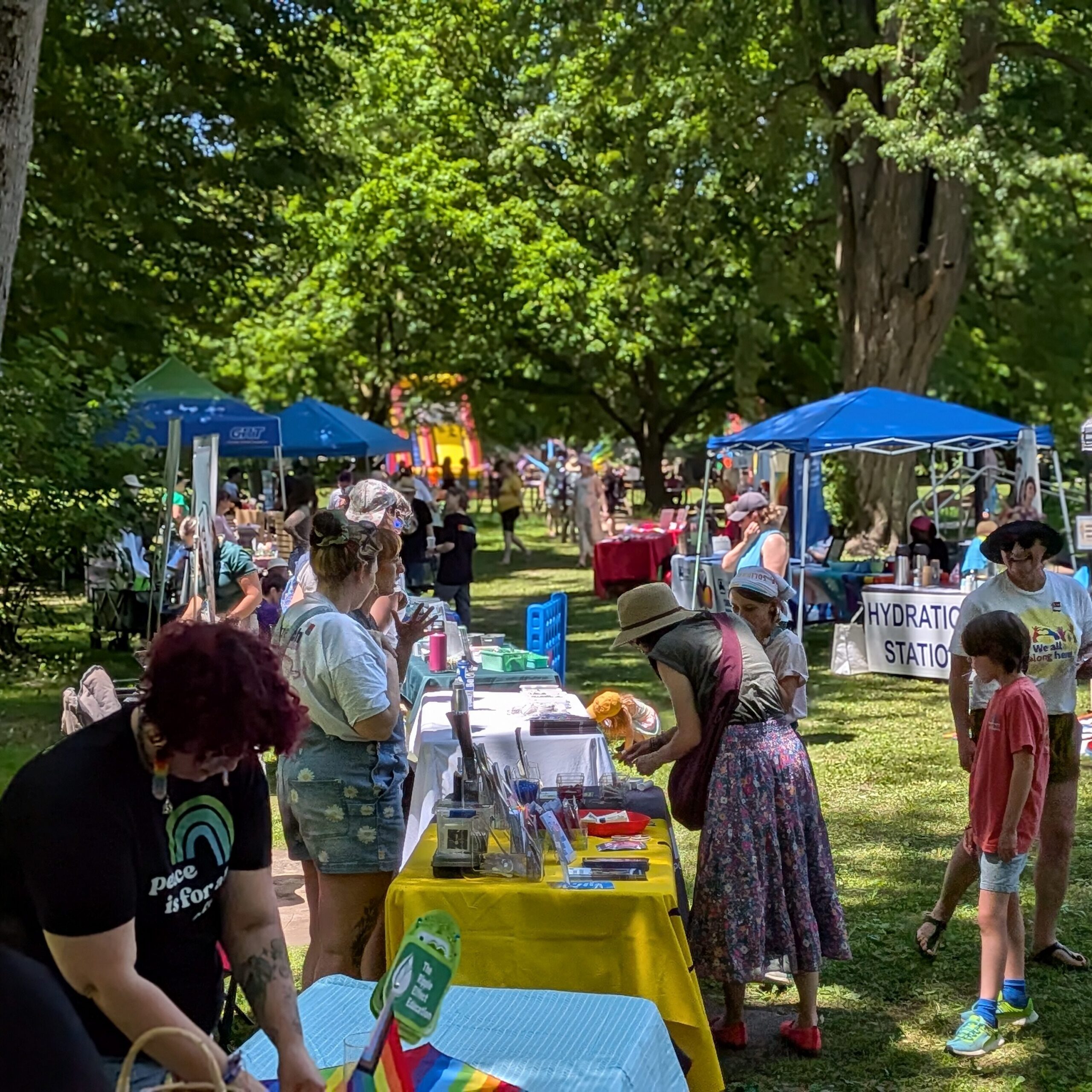 MFE Booth at Woolwich Pride Festival - vendors at the festival